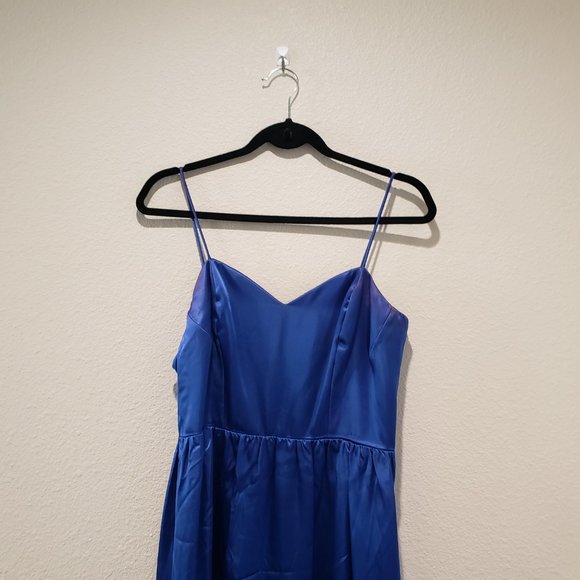 Reformation Vintage Satin Slip Dress Maxi 90’s Medium Blue - Picture 4 of 16